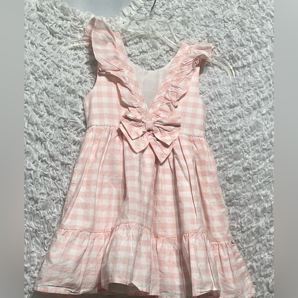 MAX STUDIO PINK & WHITE GINGHAM GIRLS PORTRAIT, DRESS SIZE 6 - Picture 4 of 11